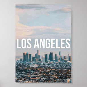 Retro Stadsesthetiek Los Angeles Silhouette Reis Poster