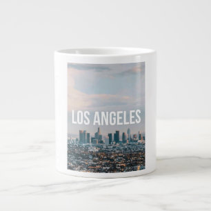 Retro Stadsesthetiek Reizen Los Angeles Silhouet Grote Koffiekop