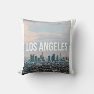 Retro Stadsesthetiek Reizen Los Angeles Silhouet Kussen