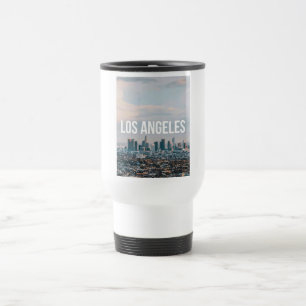 Retro Stadsesthetiek Reizen Los Angeles Silhouet  Reisbeker