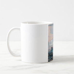 Retro Stadsesthetiek Reizen Los Angeles Silhouette Koffiemok