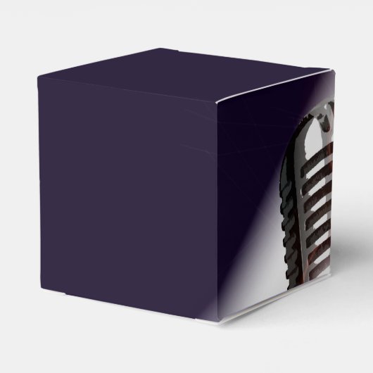 Retro Stage-microfoon Bedankdoosjes (Achterkant)