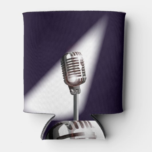 Retro Stage-microfoon Blikjeskoeler (Voorkant)