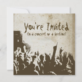 Retro Stained Rock Concert Uitnodiging