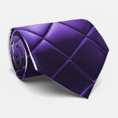 Retro Stainless Steel Diner Stropdas in Paars (Opgerold)