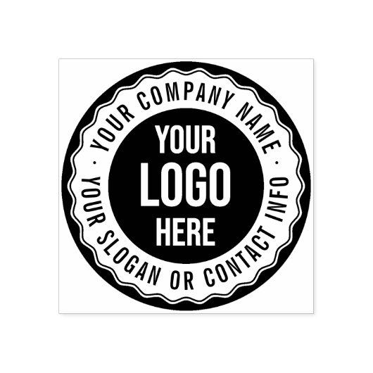 Retro Stamp Lijst Business Name, Slogan & Logo Rubberstempel (Afrduk)