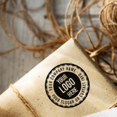 Retro Stamp Lijst Business Name, Slogan & Logo Rubberstempel