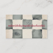 retro stand mixer baking bakery pastry Chef Visitekaartje (Achterkant)