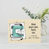 Retro stand mixer bakken kookboek recept kaart (Staand voorkant)