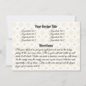 Retro stand mixer bakken kookboek recept kaart (Achterkant)