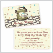 retro stand mixer bakkerij chef visitekaartje