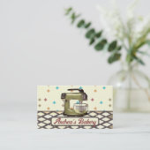 retro stand mixer bakkerij chef visitekaartje (Staand voorkant)