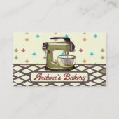 retro stand mixer bakkerij chef visitekaartje (Voorkant)
