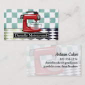 retro stand mixer bakkerij chef visitekaartje (Voorkant / Achterkant)