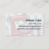 retro stand mixer bakkerij chef visitekaartje (Achterkant)