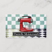 retro stand mixer bakkerij chef visitekaartje (Voorkant)
