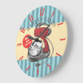  retro stand mixer gepersonaliseerde keuken grote klok (Hoek)