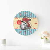  retro stand mixer gepersonaliseerde keuken grote klok (Huis)