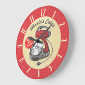 retro stand mixer gepersonaliseerde keukenlade grote klok (Hoek)