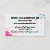 Retro stand mixer snoep bakkerij banketbakker visitekaartje (Achterkant)