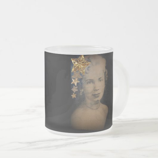 "Retro Star" Bevroren glazen Mok (Voorkant rechts)