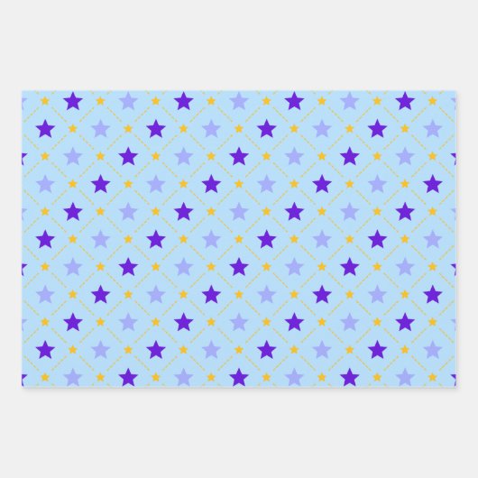 Retro Star Dot Line geometrisch patroon Inpakpapier Vel (Voorkant 3)