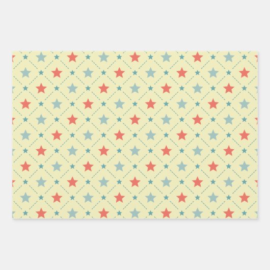Retro Star Dot Line geometrisch patroon Inpakpapier Vel (Voorkant 2)