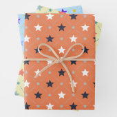 Retro Star Dot Line geometrisch patroon Inpakpapier Vel (In situ)