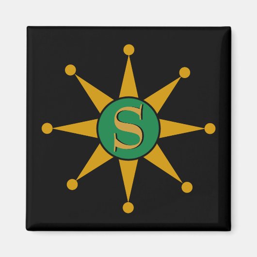 Retro Star Magneet (Voorkant)