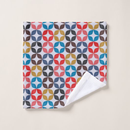 Retro Star-patroon Bad Handdoek (Wasdoekje)