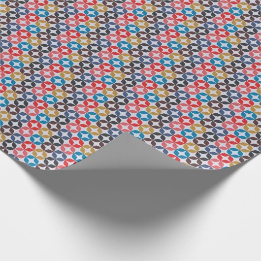 Retro  Star-patroon Cadeaupapier (Hoek)