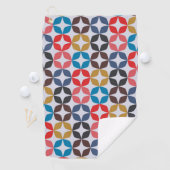 Retro  Star-patroon Golfhanddoek (Insitu)