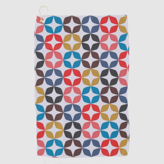 Retro  Star-patroon Golfhanddoek (Voorkant)