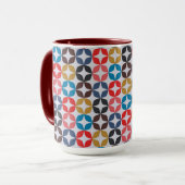 Retro  Star-patroon Mok (Voorkant links)