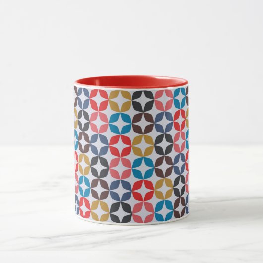 Retro  Star-patroon Mok (Midden)