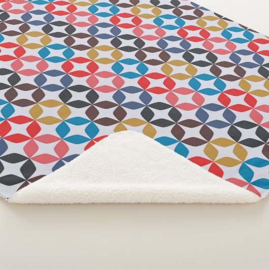 Retro  Star-patroon Sherpa Deken (3/4)