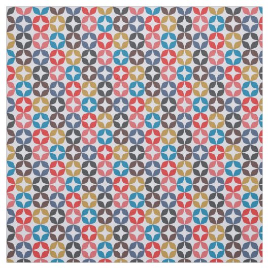 Retro  Star-patroon Stof (Swatch)