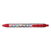 Retro Star-patroon Zwarte Inkt Pen (Achterkant)