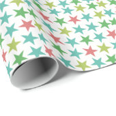 Retro Star Pattern kerst - papier (Rol Hoek)