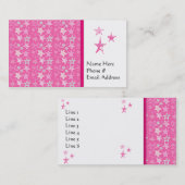 Retro Star Pattern-Visitekaartjes en profielkaarte Visitekaartje (Voorkant / Achterkant)