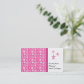 Retro Star Pattern-Visitekaartjes en profielkaarte Visitekaartje (Staand voorkant)