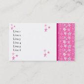 Retro Star Pattern-Visitekaartjes en profielkaarte Visitekaartje (Achterkant)