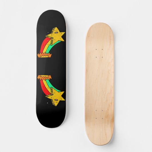 Retro Star Persoonlijk Skateboard (Voorkant)