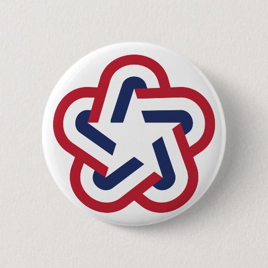 Retro Star Ronde Button 5,7 Cm (Voorkant)