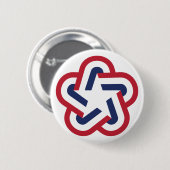 Retro Star Ronde Button 5,7 Cm (Voorkant /achterkant)