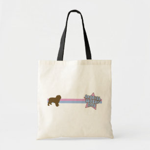 Retro Star Spain Dog Tote Bag