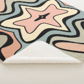Retro Starburst Abstract Art Throw Blanket (3/4)