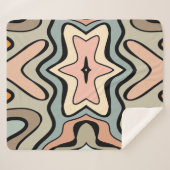 Retro Starburst Abstract Art Throw Blanket (Voorkant (horizontaal))