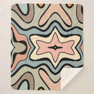 Retro Starburst Abstracte Kunst Deken