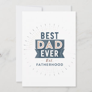 Retro Starburst Beste Papa Ooit Vaderontwerp Feestdagenkaart